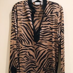 animal print blouse💛💛